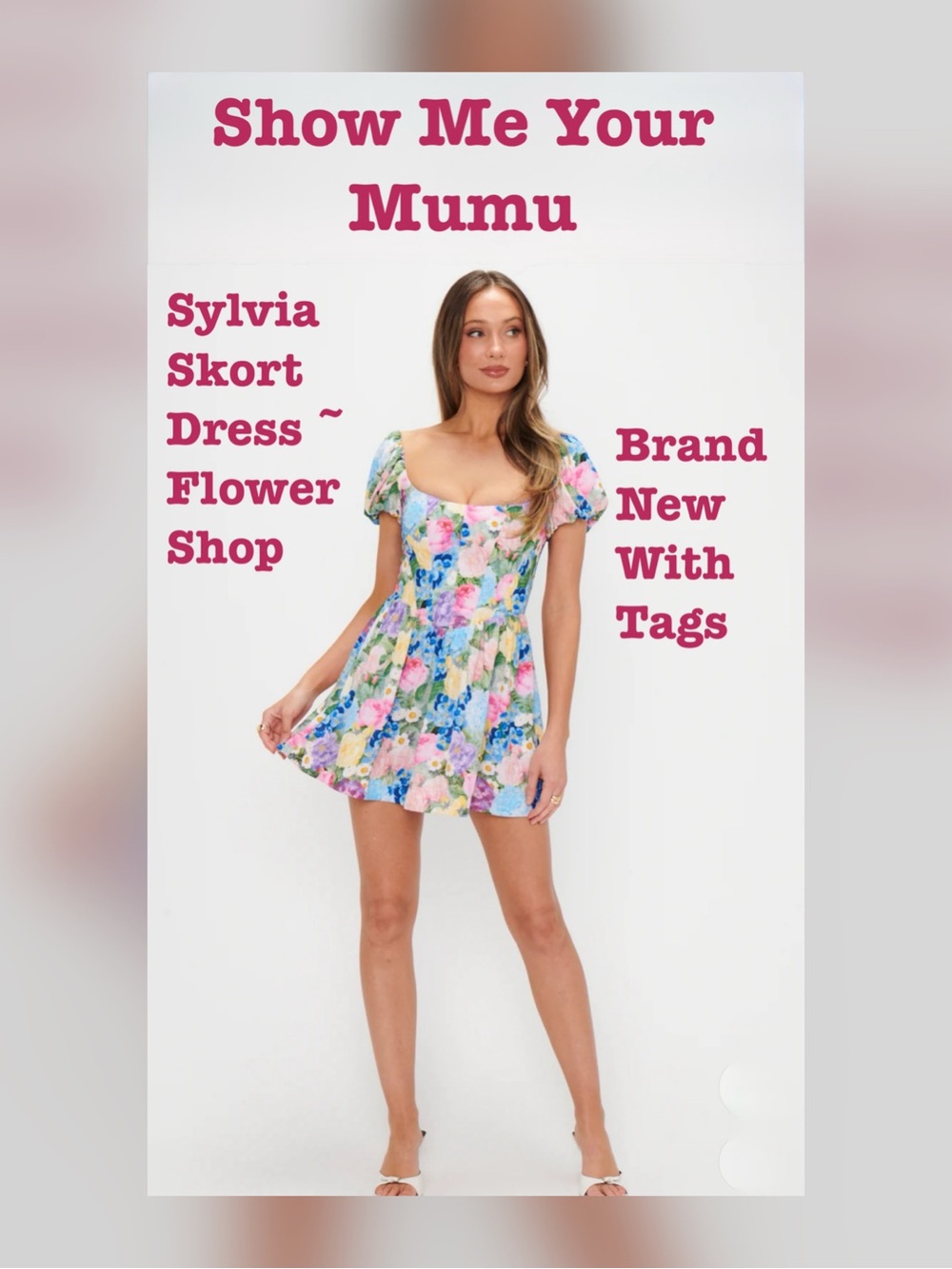 Show Me Your Mumu Sylvia Skort Dress Floral Corset Mini NWT SIZE XS